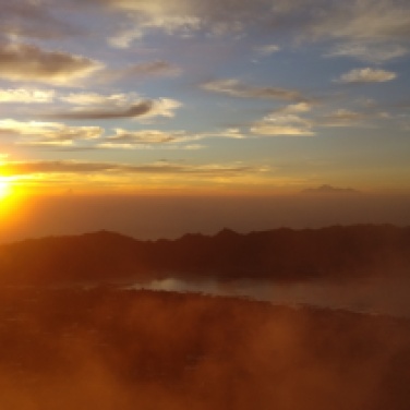 Sunrise on top of Mt. Batur, Bali
